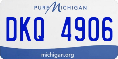 MI license plate DKQ4906