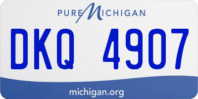 MI license plate DKQ4907