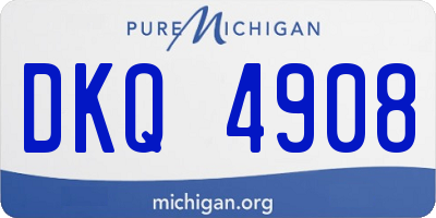 MI license plate DKQ4908