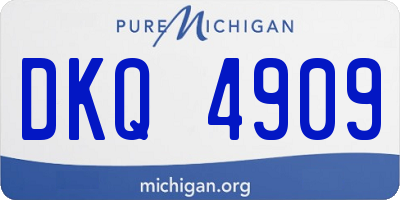 MI license plate DKQ4909