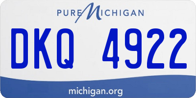 MI license plate DKQ4922