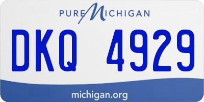 MI license plate DKQ4929