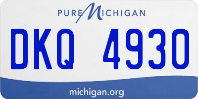 MI license plate DKQ4930