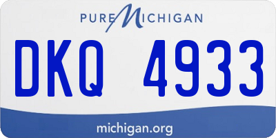 MI license plate DKQ4933