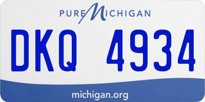 MI license plate DKQ4934