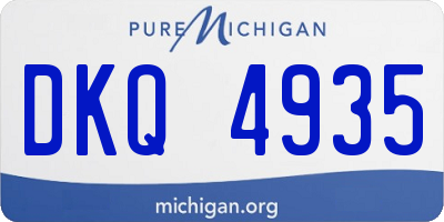 MI license plate DKQ4935