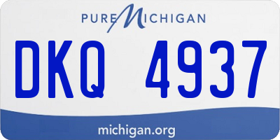 MI license plate DKQ4937