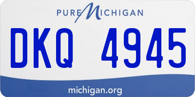 MI license plate DKQ4945