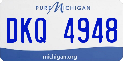 MI license plate DKQ4948