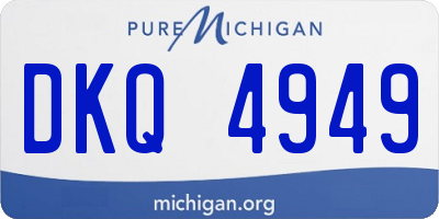 MI license plate DKQ4949