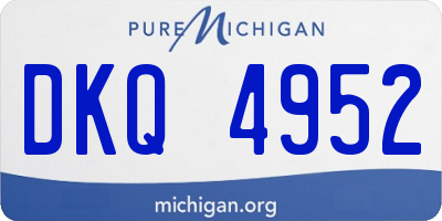 MI license plate DKQ4952