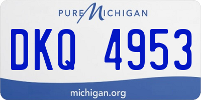 MI license plate DKQ4953