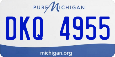 MI license plate DKQ4955