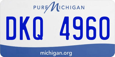 MI license plate DKQ4960