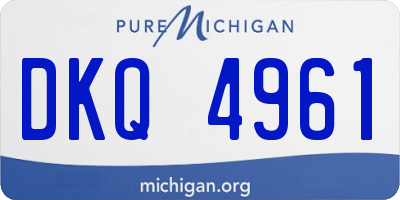 MI license plate DKQ4961