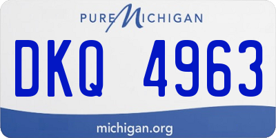 MI license plate DKQ4963