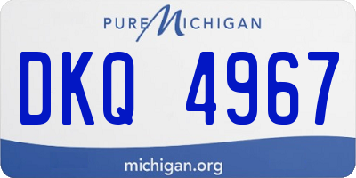 MI license plate DKQ4967