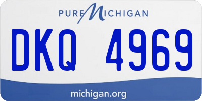 MI license plate DKQ4969