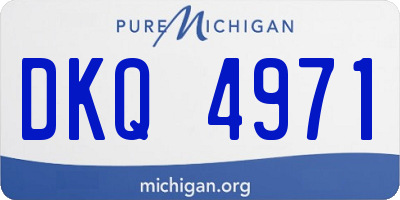MI license plate DKQ4971