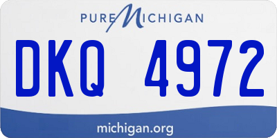 MI license plate DKQ4972