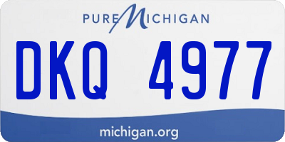 MI license plate DKQ4977