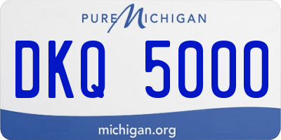 MI license plate DKQ5000
