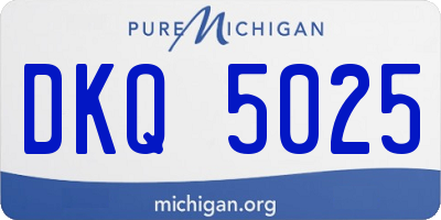 MI license plate DKQ5025