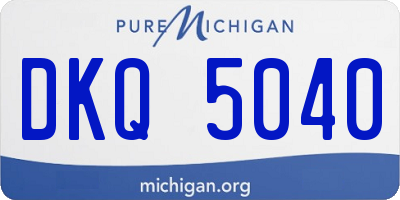 MI license plate DKQ5040