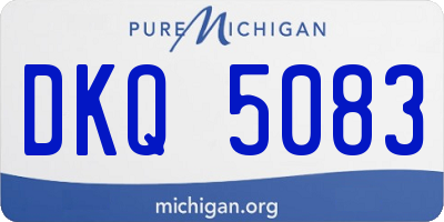 MI license plate DKQ5083
