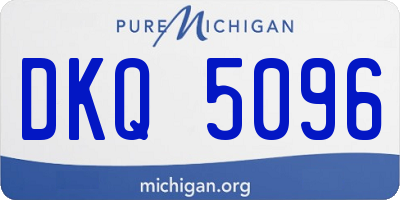 MI license plate DKQ5096