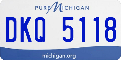 MI license plate DKQ5118