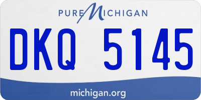MI license plate DKQ5145