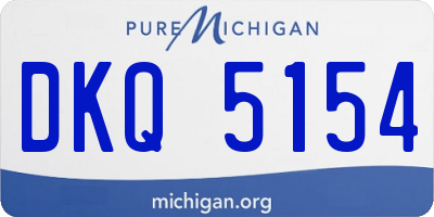 MI license plate DKQ5154