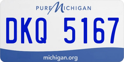 MI license plate DKQ5167