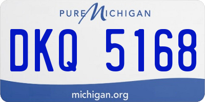 MI license plate DKQ5168