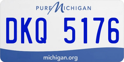 MI license plate DKQ5176