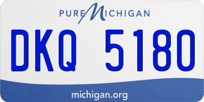 MI license plate DKQ5180