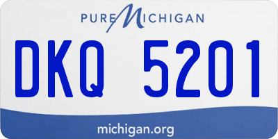 MI license plate DKQ5201