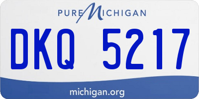 MI license plate DKQ5217