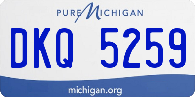 MI license plate DKQ5259