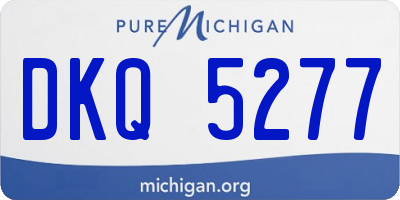 MI license plate DKQ5277