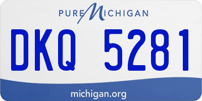 MI license plate DKQ5281