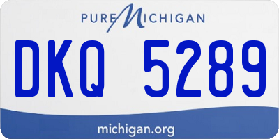 MI license plate DKQ5289