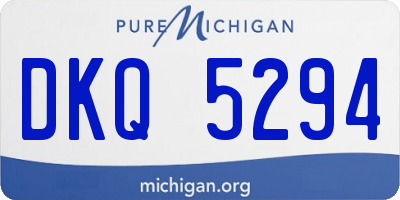 MI license plate DKQ5294