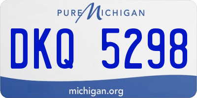 MI license plate DKQ5298
