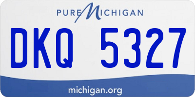 MI license plate DKQ5327