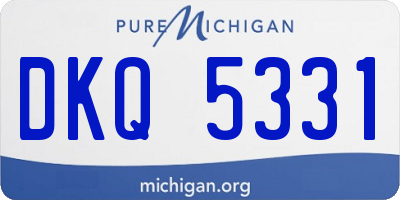 MI license plate DKQ5331