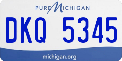 MI license plate DKQ5345