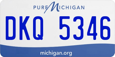 MI license plate DKQ5346