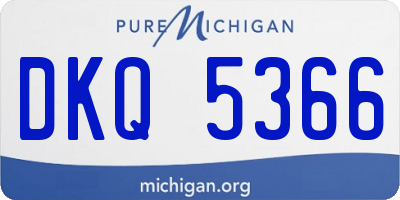 MI license plate DKQ5366
